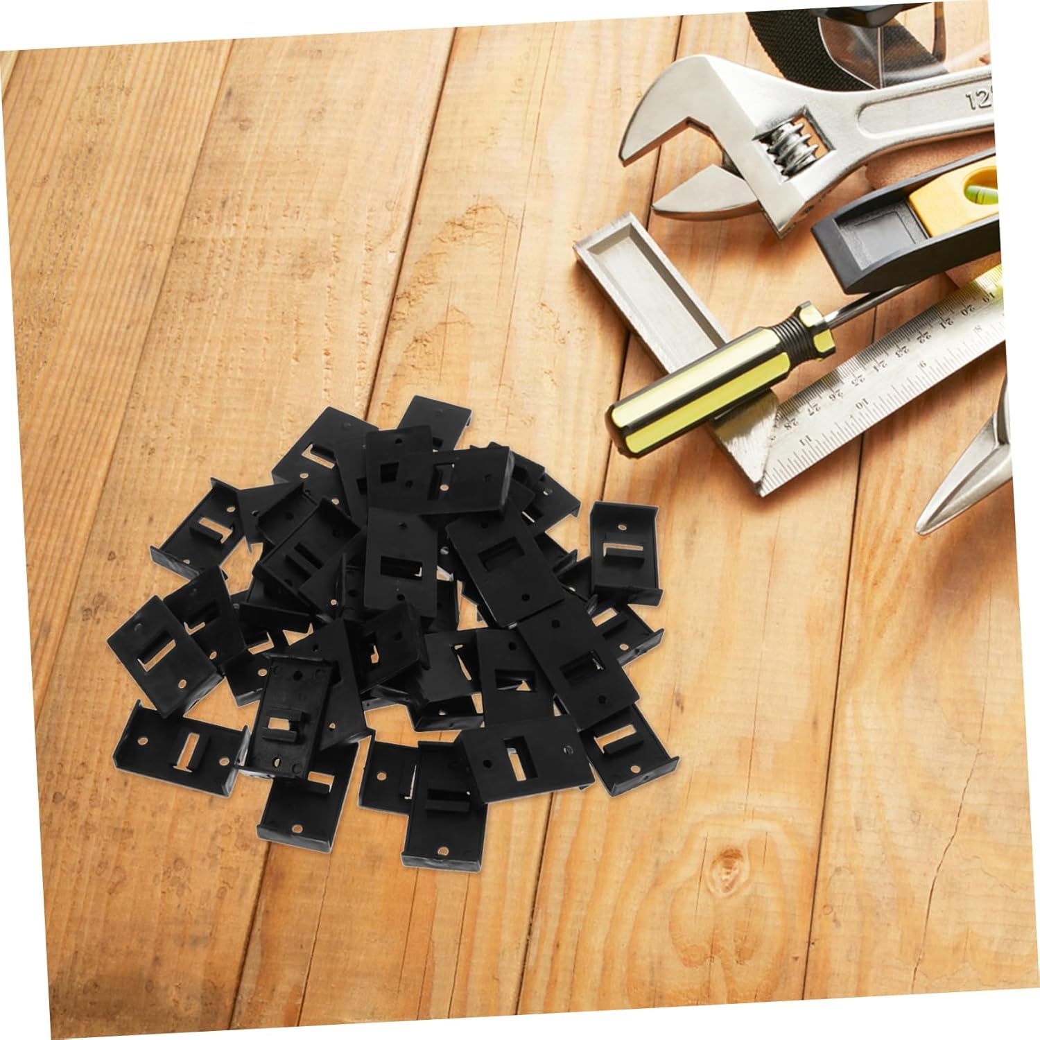 Operitacx 5sets Plinth Buckles for Cabinets Durable Plastic Furniture Leveling Feet Versatile Kitchen Cabinet Accessories for Homes Shops and Hotels Easy to Install and Clean 50pcs*5
