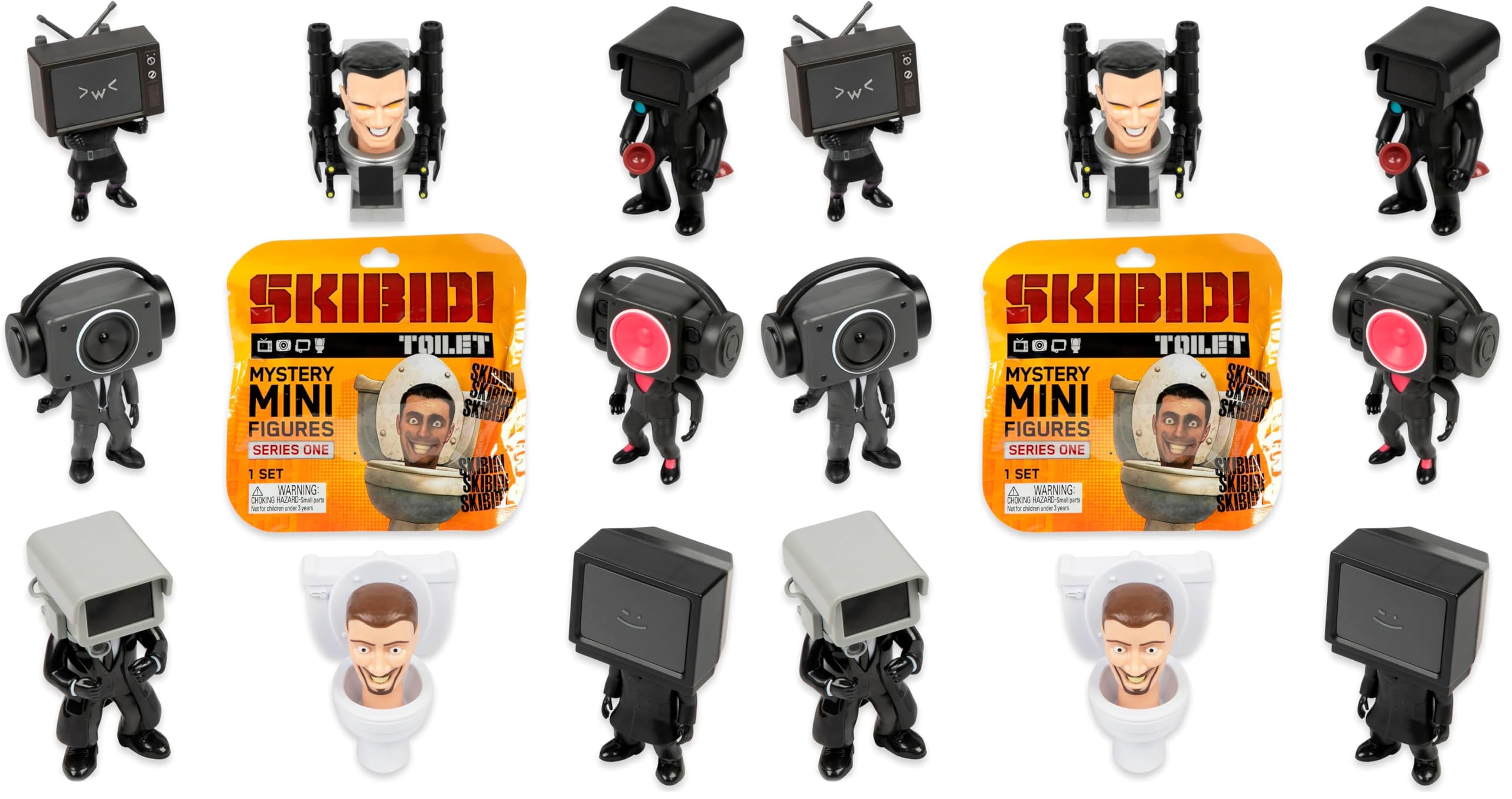 SKIBIDI TOILET | 6 cm Mini Figures (Packung mit 2)