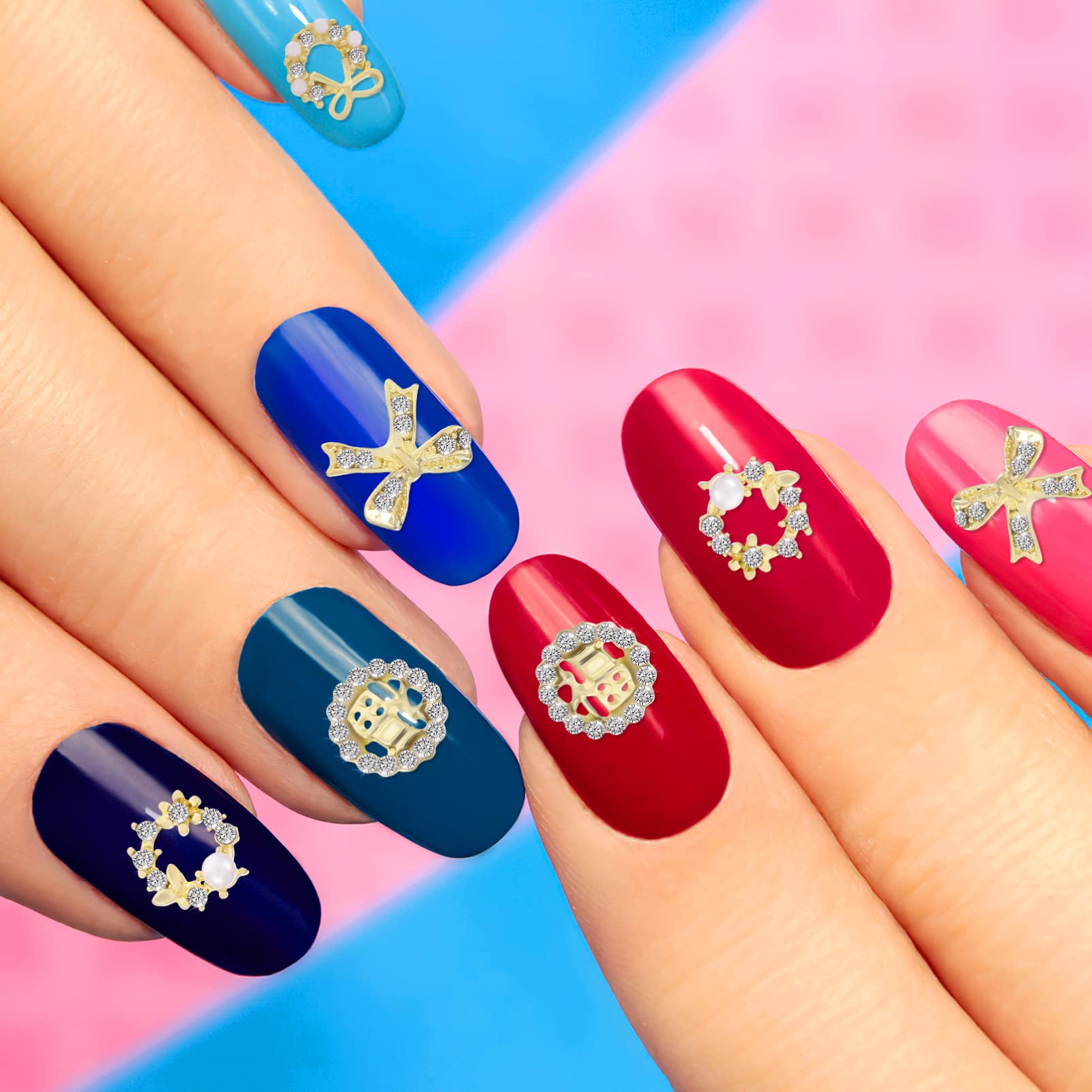 FOMIYES 4 Set Di Decorazioni Per Unghie Uniche Set Di Ciondoli Per Unghie Per Manicure Ciondoli Lucidi 30 Pezzi * 4