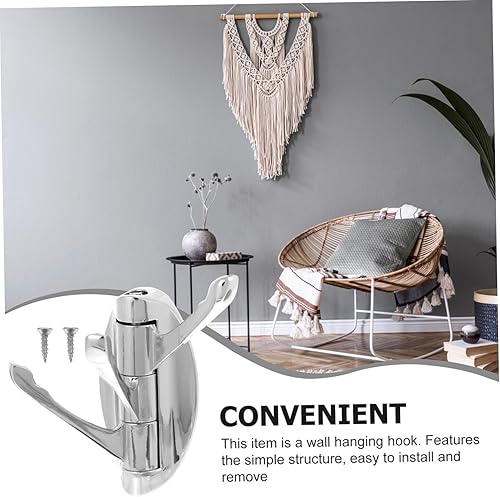 Miniatura 2 de Uonlytech Perchero de ropa resistente, gancho para inodoro, sombrero, colgador de pared, estantes para almacenamiento en pared, perchas de