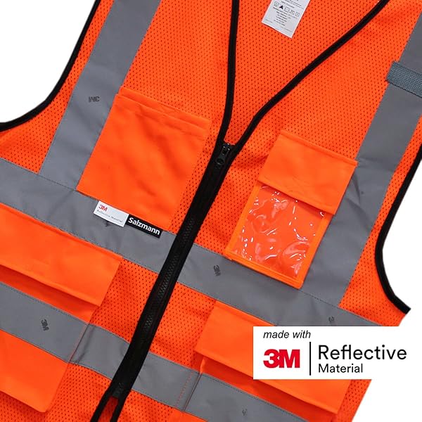 Salzmann Warnweste | 12 Farben & 5 Größen | Hergestellt mit 3M Reflektierendem Material - 3