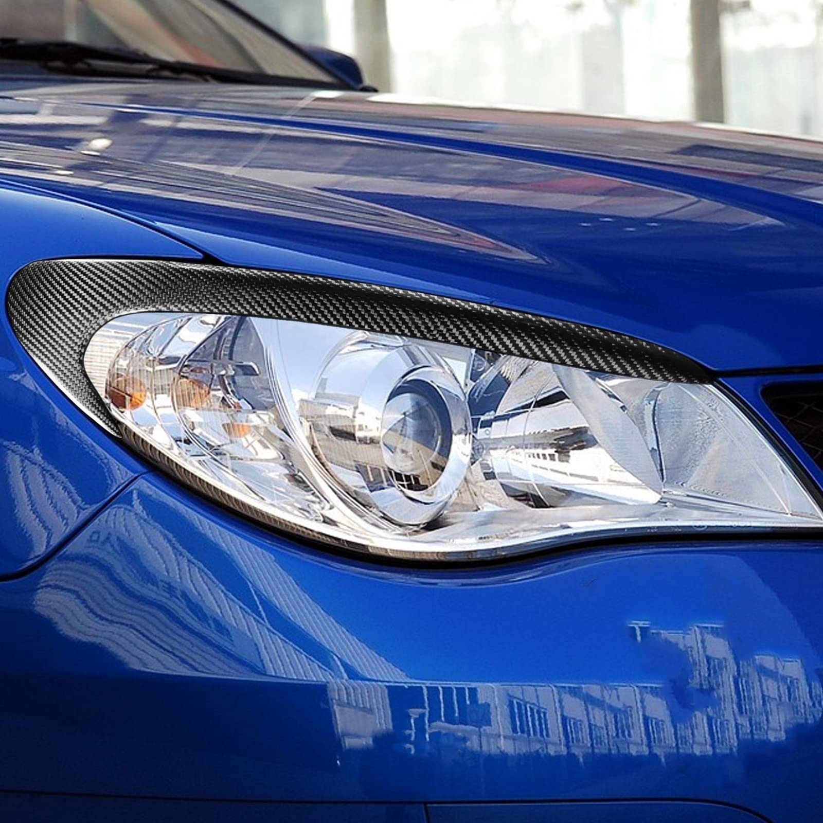 2 sztuki reflektorów, pasek na brwi, pasujący do Subaru, Impreza 2006+, naklejka na przednią lampę reflektora