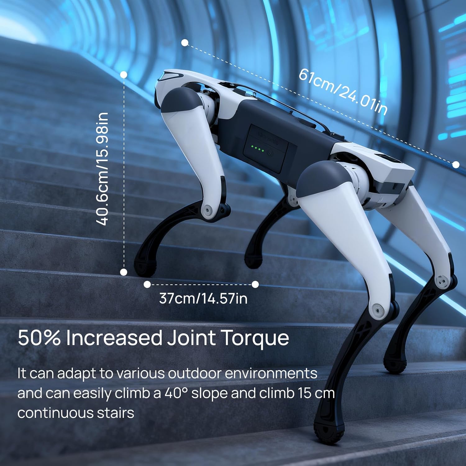 DEEP Robotics Lite 3 with 5500mAh Battery and charging indicator