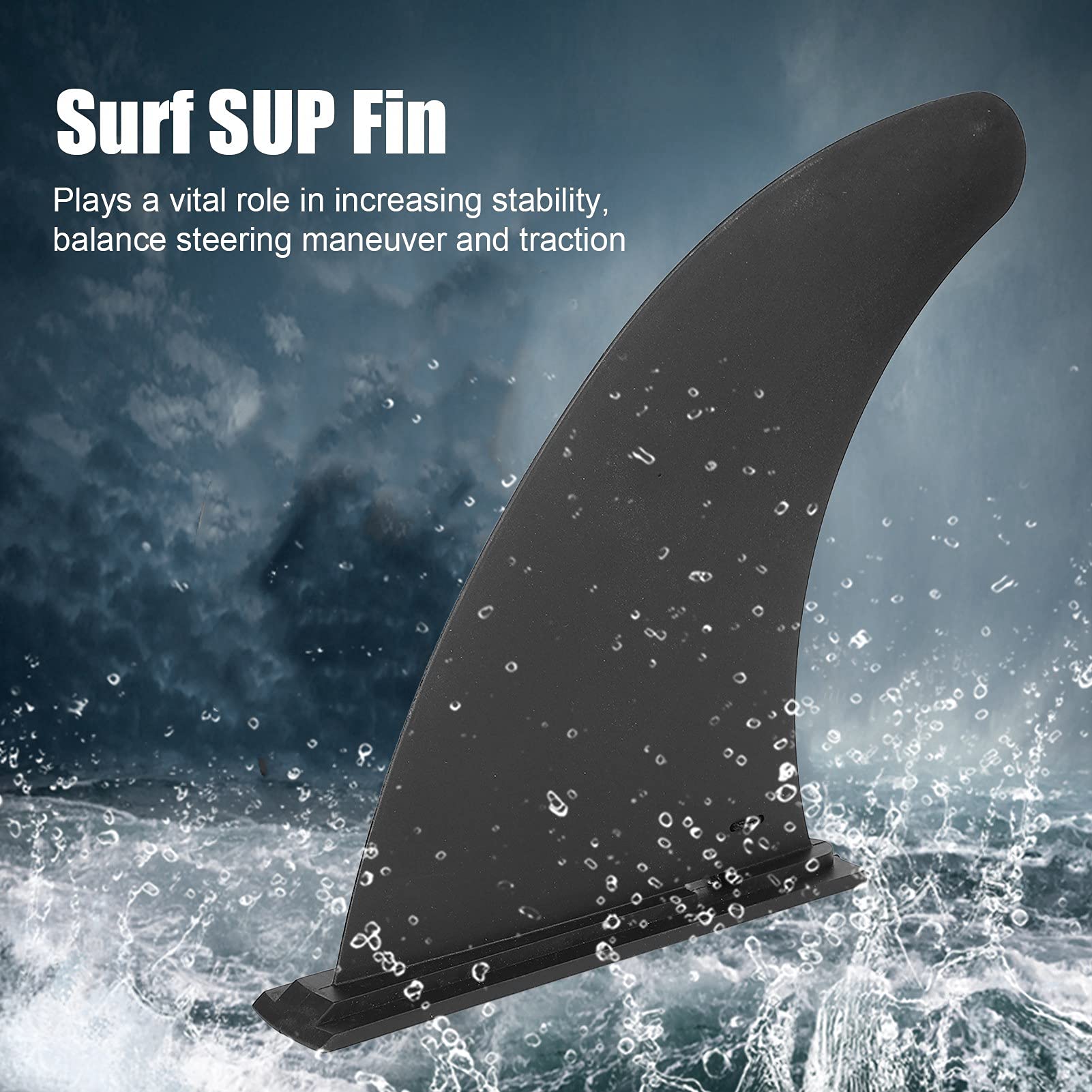 Surf SUP Fin, Attachment Paddle Surf Board Center Fin 9in Surfboard Center Stabilizer for Longboard for Paddleboard