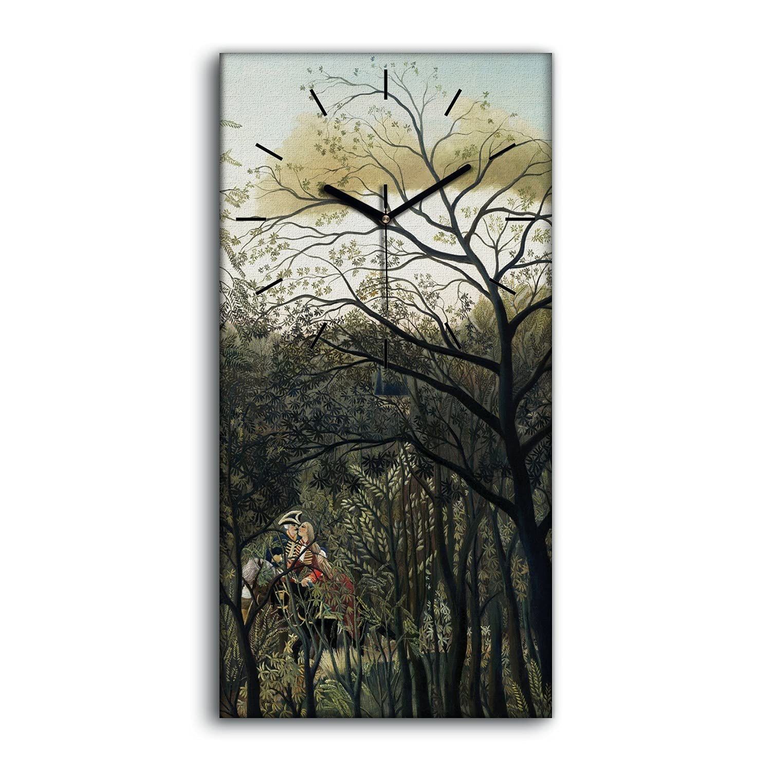 Horloge sur toile ne pas tic tac grand tableau déco forêt moderne
