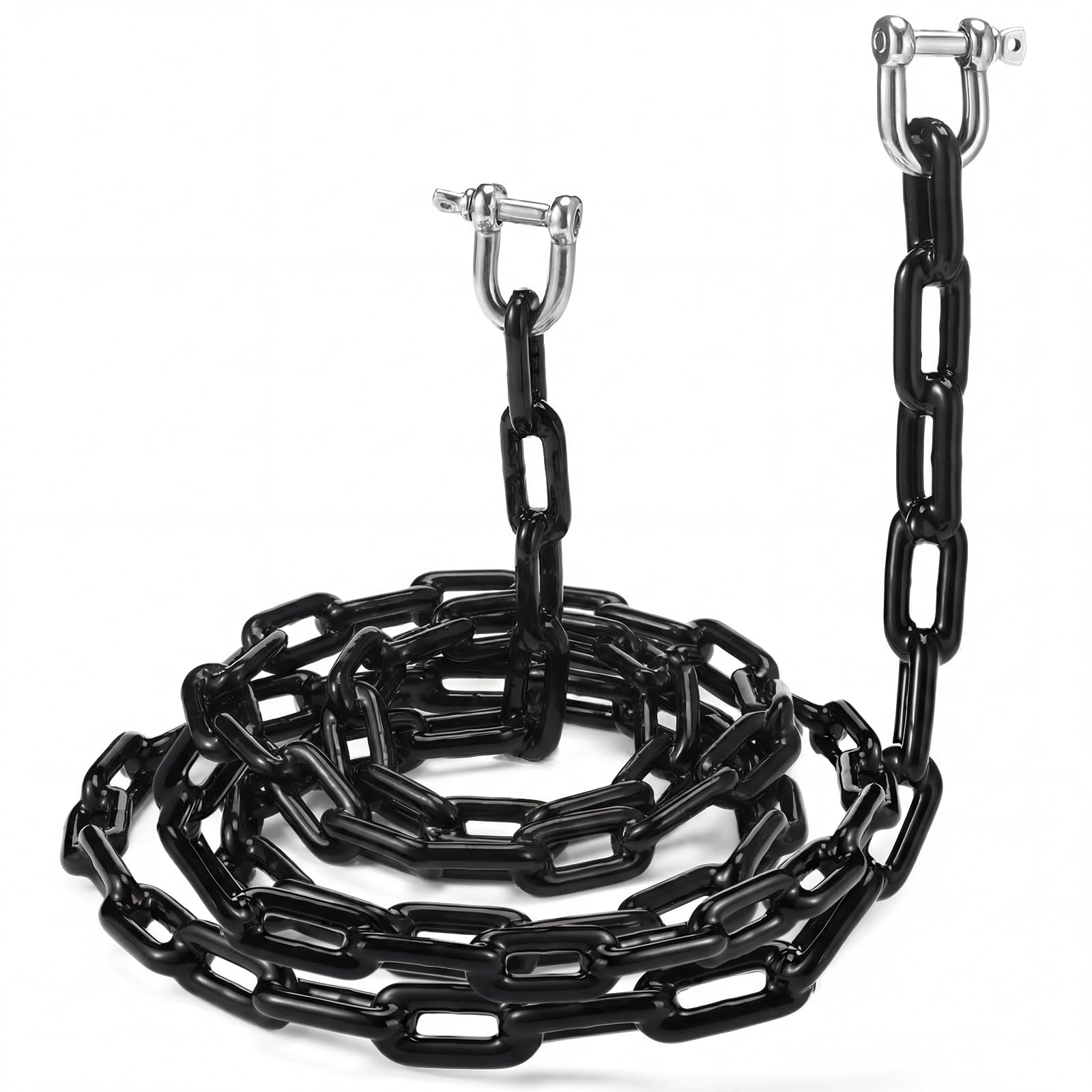 MorningRo PVC Coated Boat Anchor Chain 1/4 Inch x 4ft/ 5ft/ 6ft/ 7ft