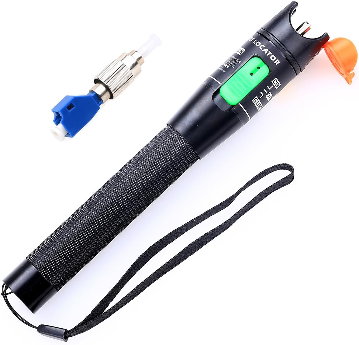 Aluminium Alloy Visual Fault Locator Fiber Optic Cable Tester VFL Test for FC,SC ST LC Adapter