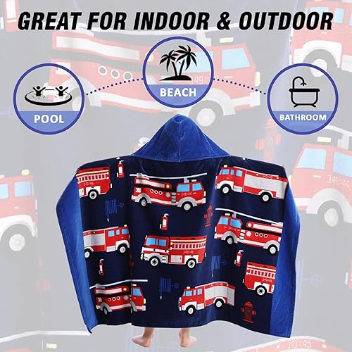 Miniatura 55 de Toallas de baño para niños, toalla para niños con capucha para playa, baño, piscina, toallas de natación de 30 x 50 pulgadas, tamaño grande, ultra