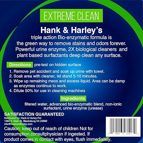 Miniatura 4 de Eliminador de manchas y olores de enzima extrema con removedor de orina. Limpiadores bio-enzimáticos de triple acción 2 veces y surfactantes a base