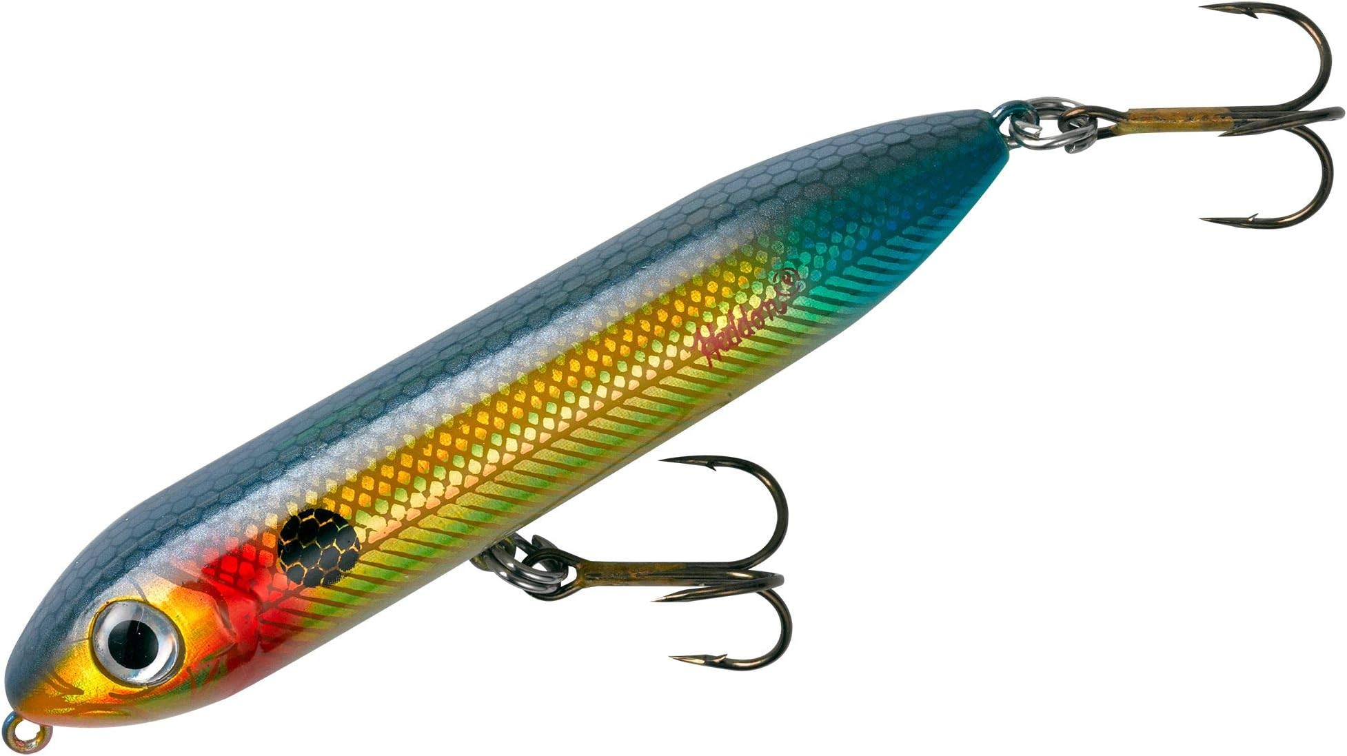 Heddon X9236-HBS Super Spook Jr, 1/2-Ounce, 3-1/2-Inch, Bleeding Shad