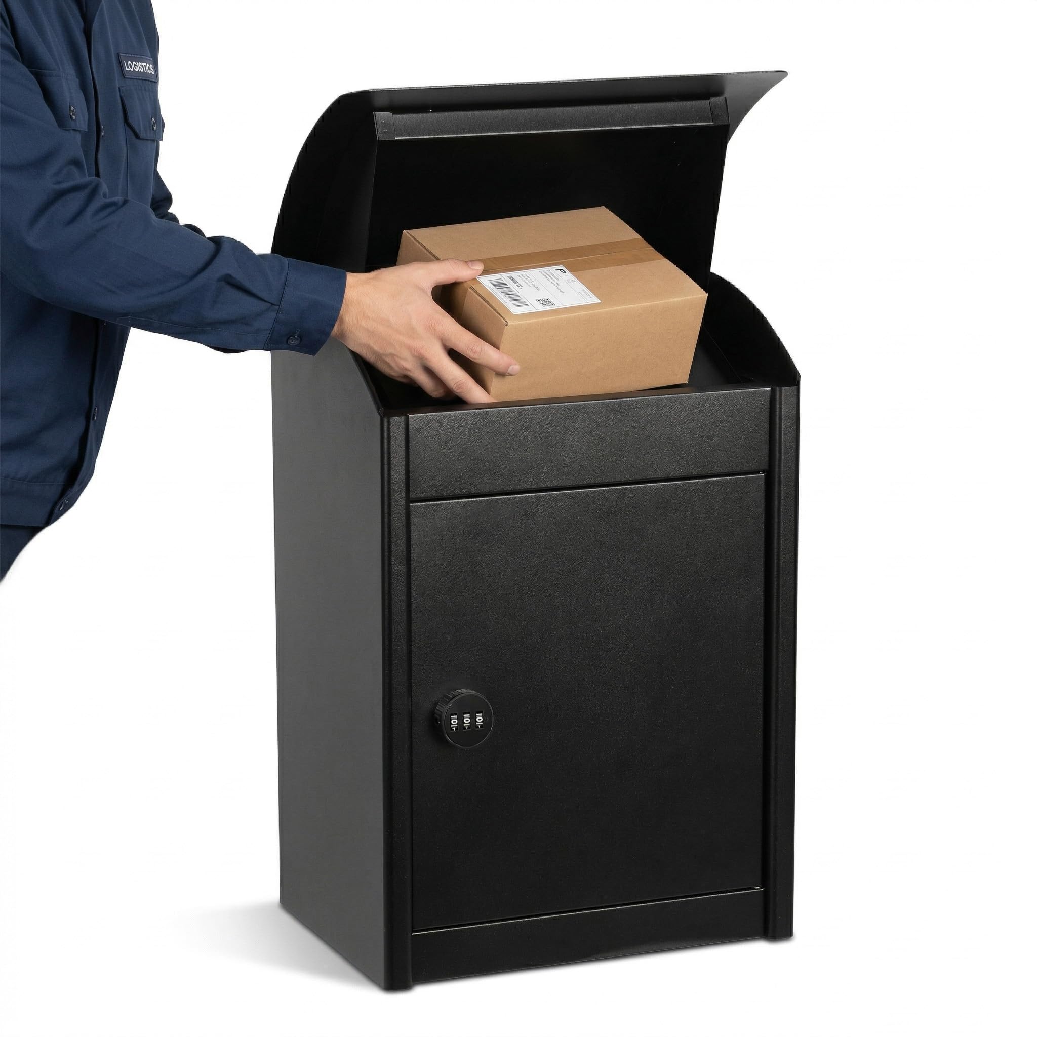 Wall Mounted Parcel Drop Box, Lockable Delivery Boxes for Parcels, Medium Outdoor Post Boxes, Secure Large Delivery Packets Storage, Anti-Theft Weatherproof Mailbox (Black) โ image 1