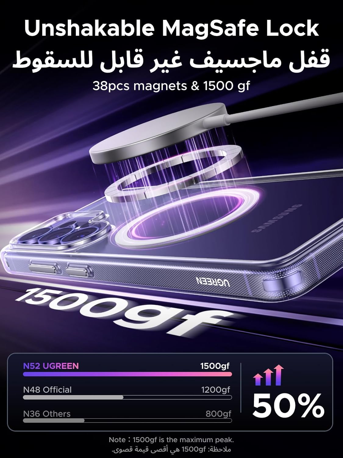 المتكامل - يوجرين حافظة سامسونج جالاكسي S26 الترا ماج سيف، مدع... - view 1