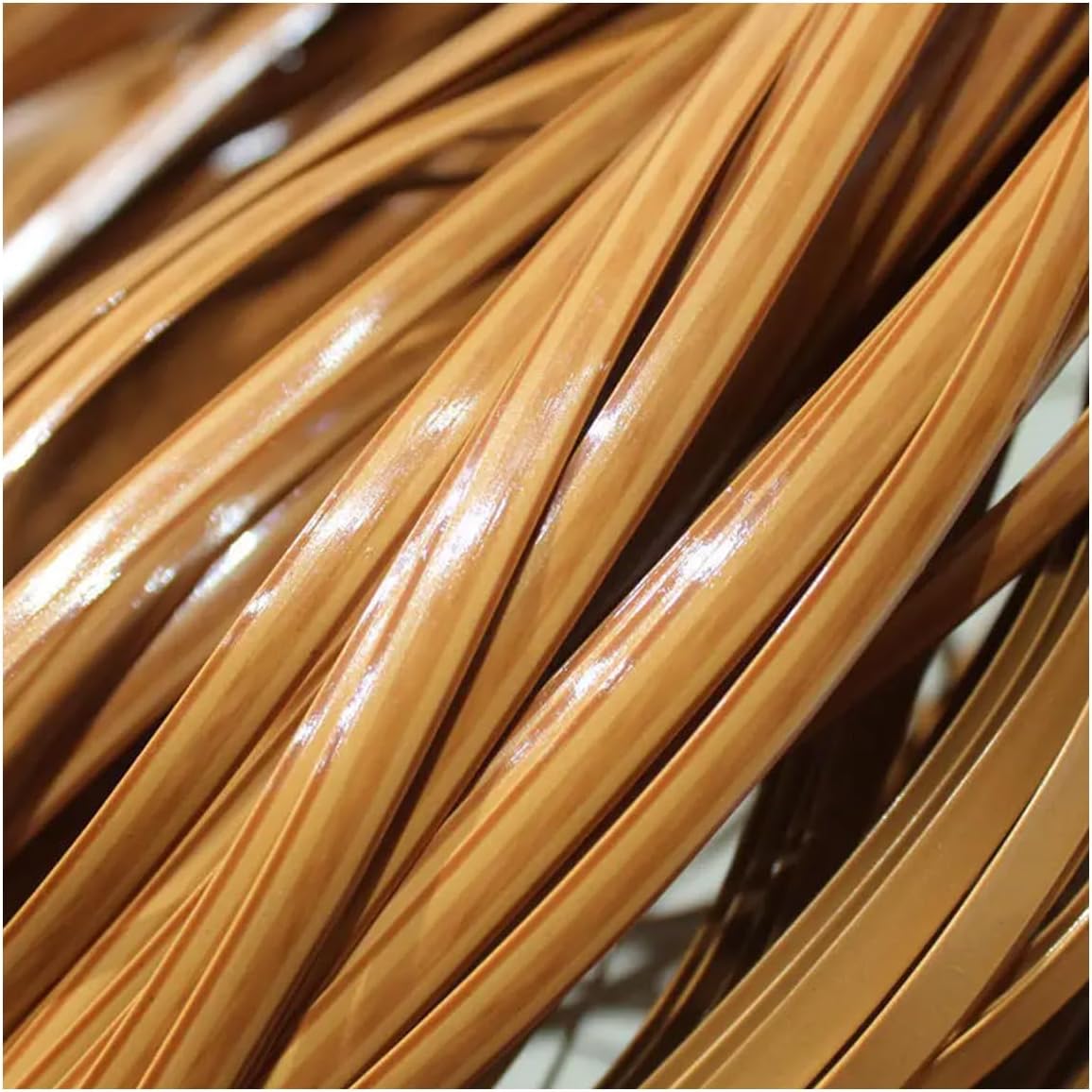 500G 76.55Yards Flat PE Rattan, Plastic Wicker Weaving Repair Supplies for Basket, Patio Furniture Making, Repair