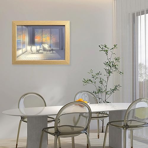 Miniatura 3 de AOOKOMU Pintura ligera decorativa con luz LED, marco de fotos para pared, dormitorio, sala de estar, decoración del hogar, marco de fotos LED