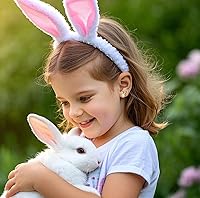 Vista 3 de SLUYNZ 925 Sterling Silver Easter Rabbit Bunny Studs Earrings for Women Teen Girls Pearl Rabbit Earrings Studs