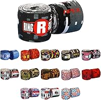 Vista 5 de Ringside Apex 180” Boxing Hand Wraps Pair - Durable, Elastic Training Wraps with Hook & Loop Closure, Multi-Color Options, Perfect for MMA, Muay