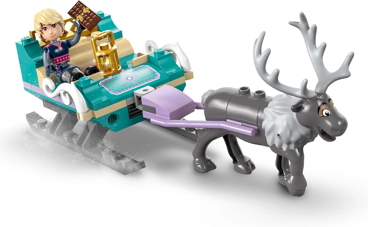 LEGO 43256 Disney Princess Anna and Sled Dust, Toy, Birthday, Present, Blocks, Educational Boys, Girls, Children, 4, 5, 6, Disney Goods, Pretend Play, Pretend Play