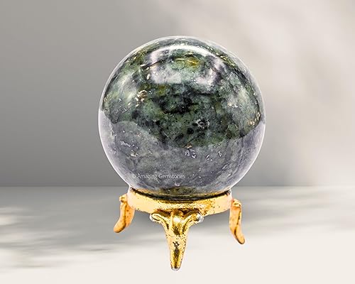 Vista 196 de Amazing Gemstone Black Tourmaline Crystal Ball with Stand - 2" Inches Crystal Sphere Meditation Balls for Witchcraft and Decorative Balls