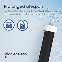Vista 5 de GLACIER FRESH Filtros de botella de agua, reemplazo para Brita BB06, filtro de botella de agua Brita de lado duro y deportivo, 4