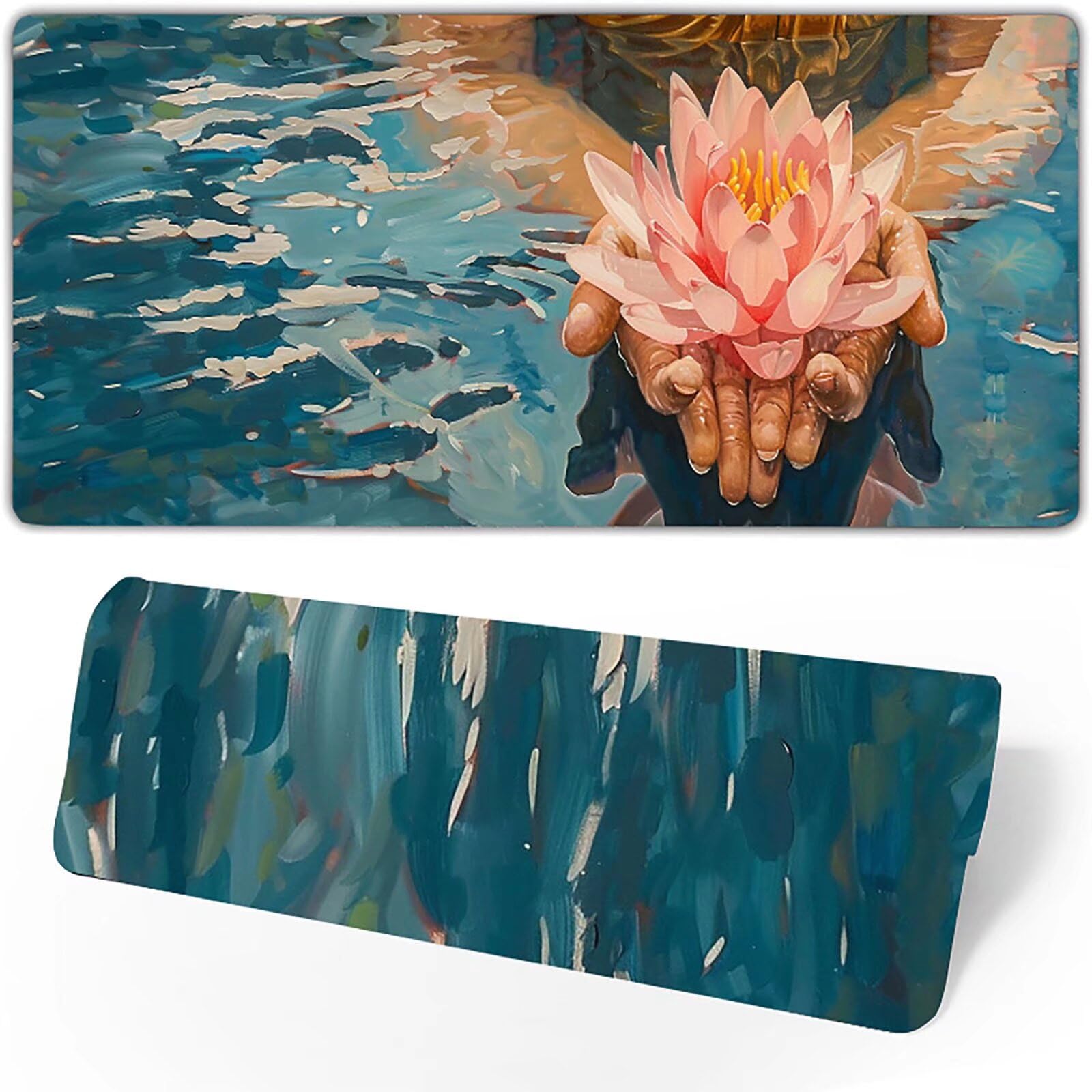 Gamingowa podkładka pod mysz, różowa, XXL, 1400 x 600 x 3 mm, XXL, podkładka pod mysz, akcesoria dla graczy, z antypoślizgową podkładką, wodoodporna i trwała, do ozdabiania myszy i klawiatury, biura