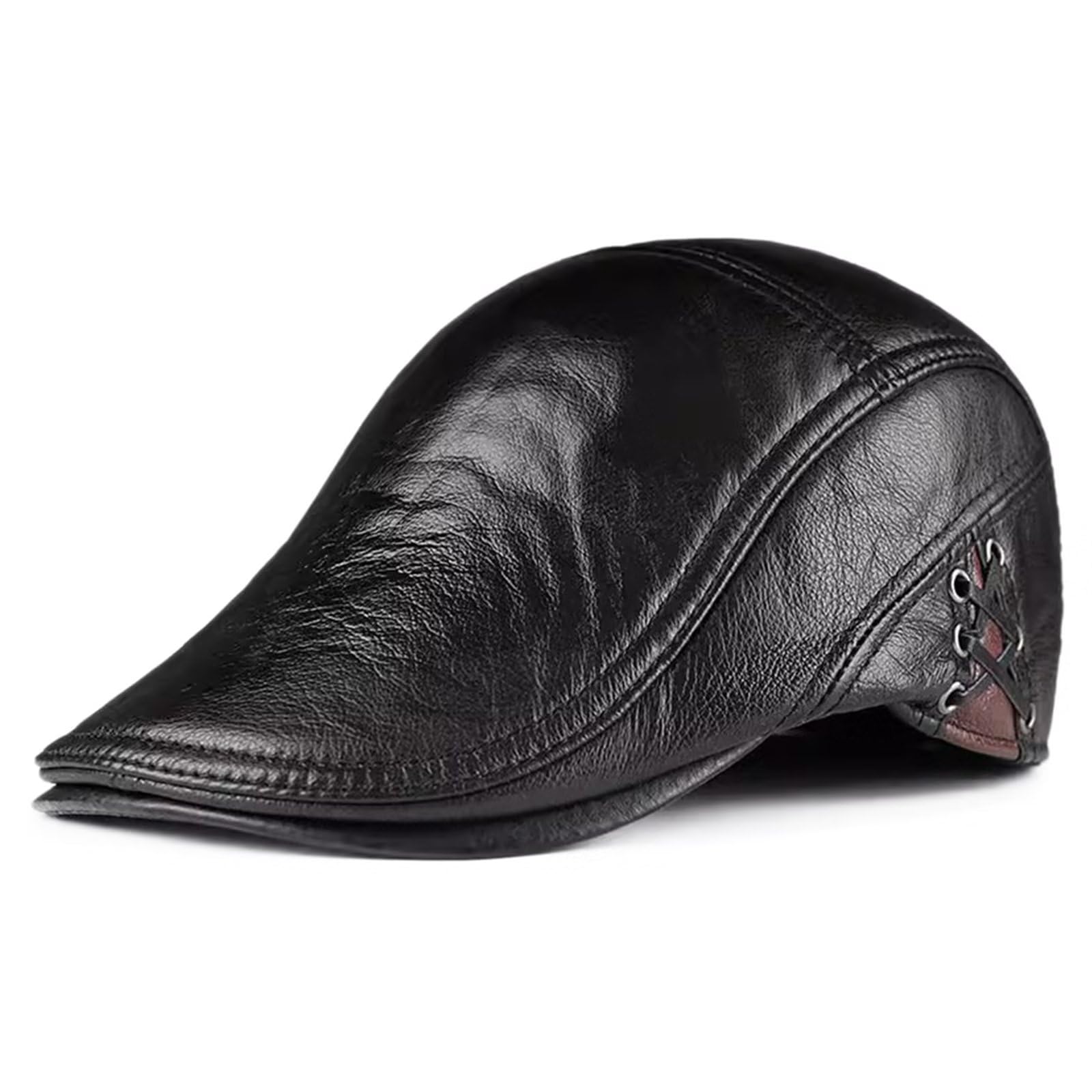 Męska czapka gazeciarza z płaskim daszkiem, czapka taksówkarza, skórzany beret Gatsby, czapka Ivy League Irish, rozmiar S-XXL