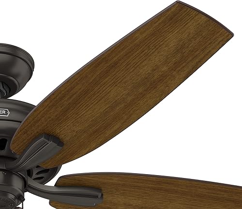 Miniatura 7 de Hunter Fan Ventilador de techo de 52 pulgadas en bronce Premier con 5 aspas reversibles de nogal oscuro (renovado)