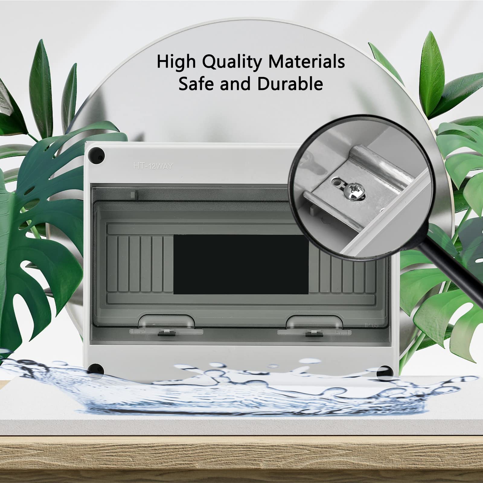 Scatola interruttore a 12 vie IP65 PC/ABS in lega di plastica scatola di protezione di distribuzione resistente alle intemperie con copertura trasparente scatola di distribuzione