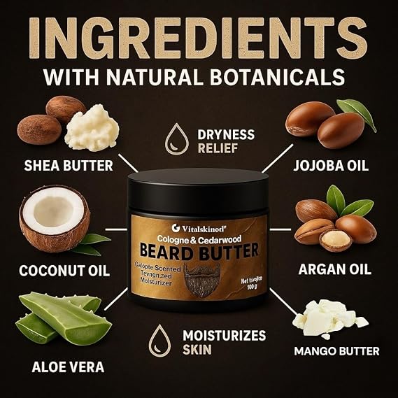 Beard Butter for Men, Cologne Scent, Non-Greasy Conditioning grooming
