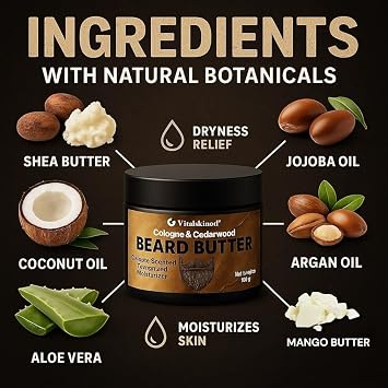 Beard Butter for Men, Cologne Scent, Non-Greasy Conditioning grooming