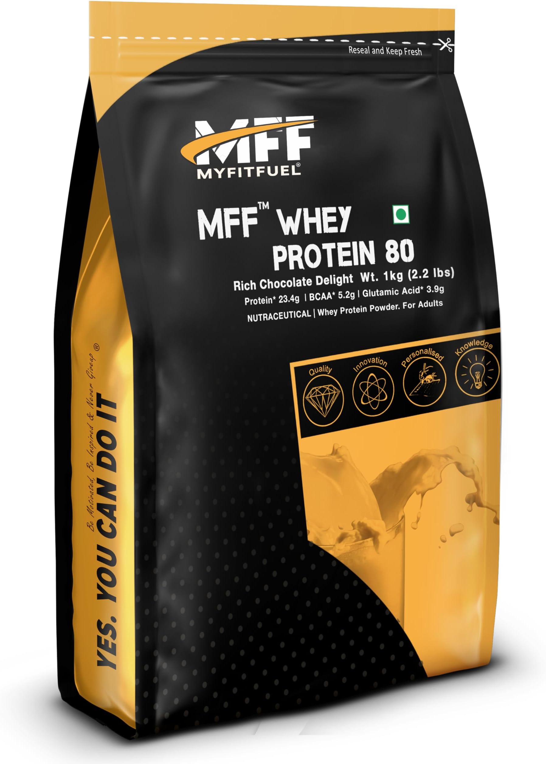 MFF Whey Protein 80 | 1Kg, 30 Servings (Rich Chocolate Delight)