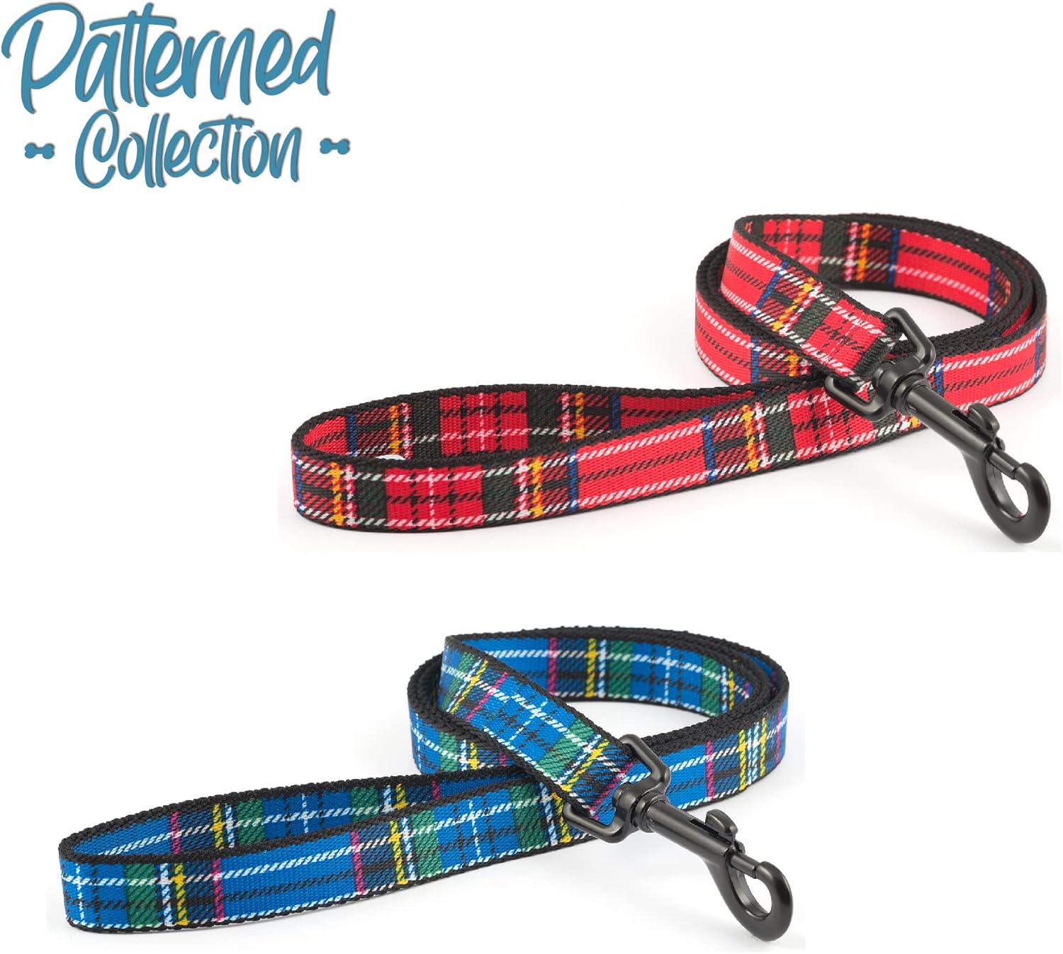 Ancol Nylon Tartan Lead Red (1 m x 19 mm)