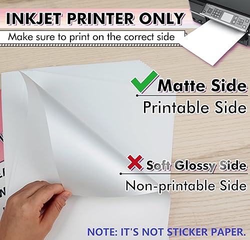 Miniatura 2 de KOALA PAPER Papel impermeable imprimible para impresora de inyección de tinta, 11 x 17 pulgadas, 30 hojas, papel de impresora de vinilo blanco mate,