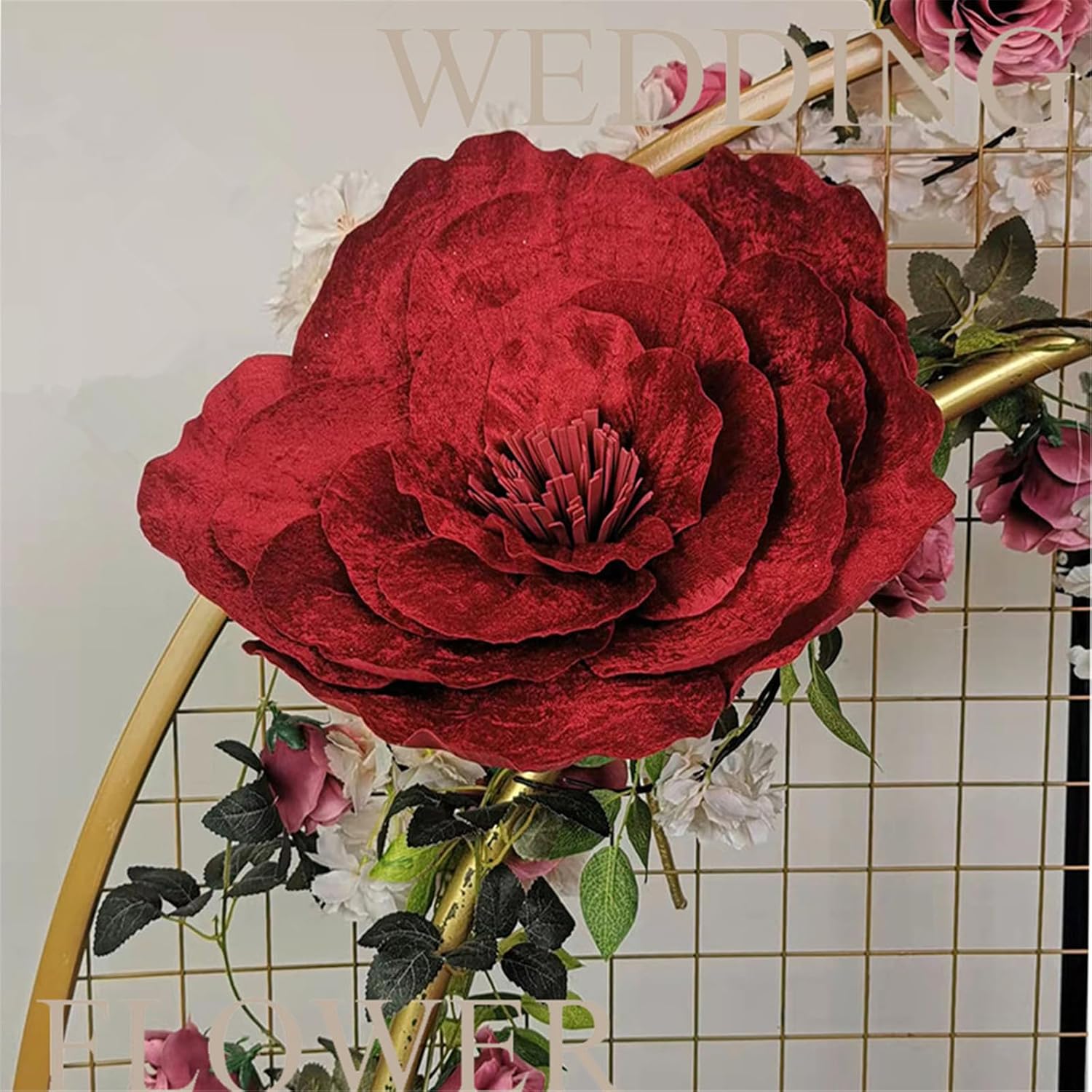 3 Pcs Giant Flowers for Decoration 12, 16, 20 Inch Large Rose Petals Giant Flowers Big Flower for Decorations Large Red Rose for Wedding, Home Decor, Anniversary Birthday Valentine's Day