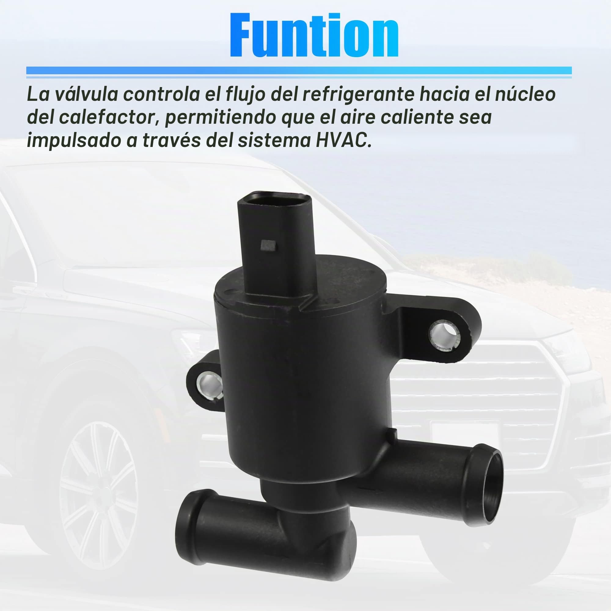 X AUTOHAUX Válvula Solenoide Control Calefacción Para Audi Q7 11-16 1pc | Plástico, Metal, Negro, 11.3X9X4.5Cm, OE: 4H0121671D, Para Audi A6 2005-2016, Para Audi A8 Quattro 2010-2016