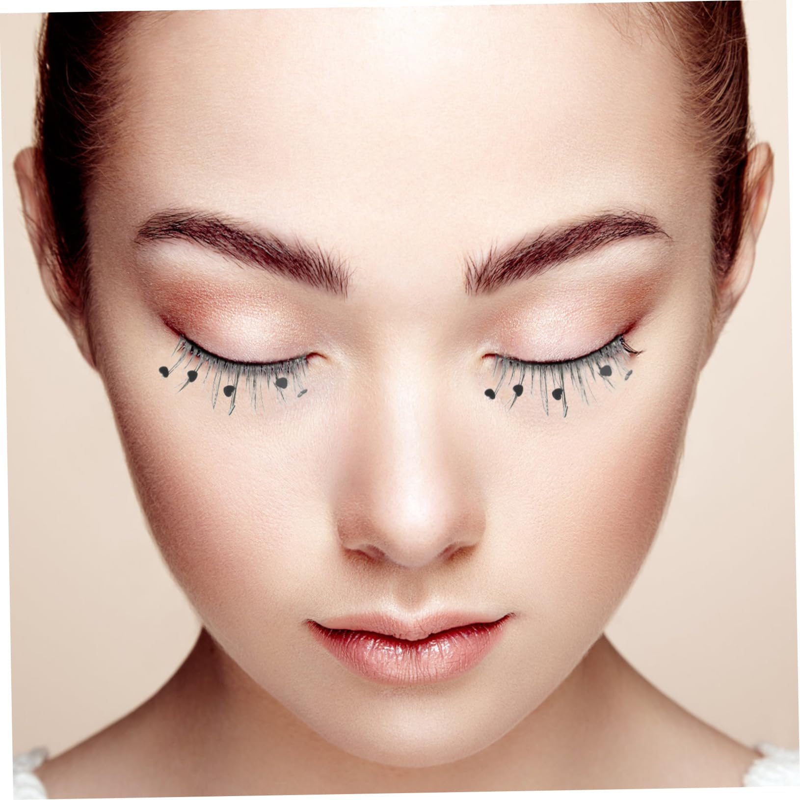 DOITOOL 12paare Und Blumendesign Wimpern Wiederverwendbare Natürliche Falsche Wimpern Mit Pailletten Für Strahlende Augen-make-up-looks