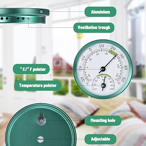 Miniatura 4 de Termómetro para interiores y exteriores, termómetro higrómetro digital, monitor de temperatura montado en el exterior o en la pared, termómetro con