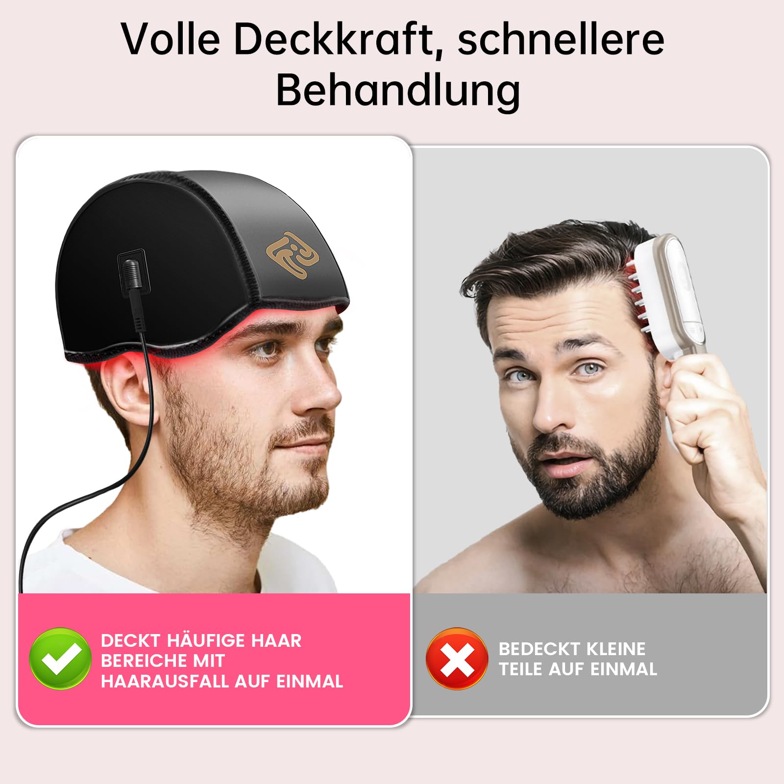 Laser Haarwachstum Cap für Haarwachstum Beschleunigen, 238 Laser und LED-Lampenperlen, 665nm Laser + 660nm Rotlicht+ 850nm Infrarotlicht, Haarfollikelaktivität zu steigern und Haarausfall vorzubeugen