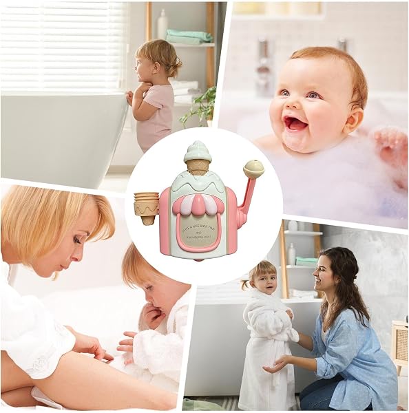 Ice Cream Machine Bubble Bath Toy, Bath Toy Ice Cream Foam Maker, Baths Bubble Machine For Kids, 23x8x20.5cm, For Boys Girls Kids Shower Home Pool Indoor Playtime. - 4