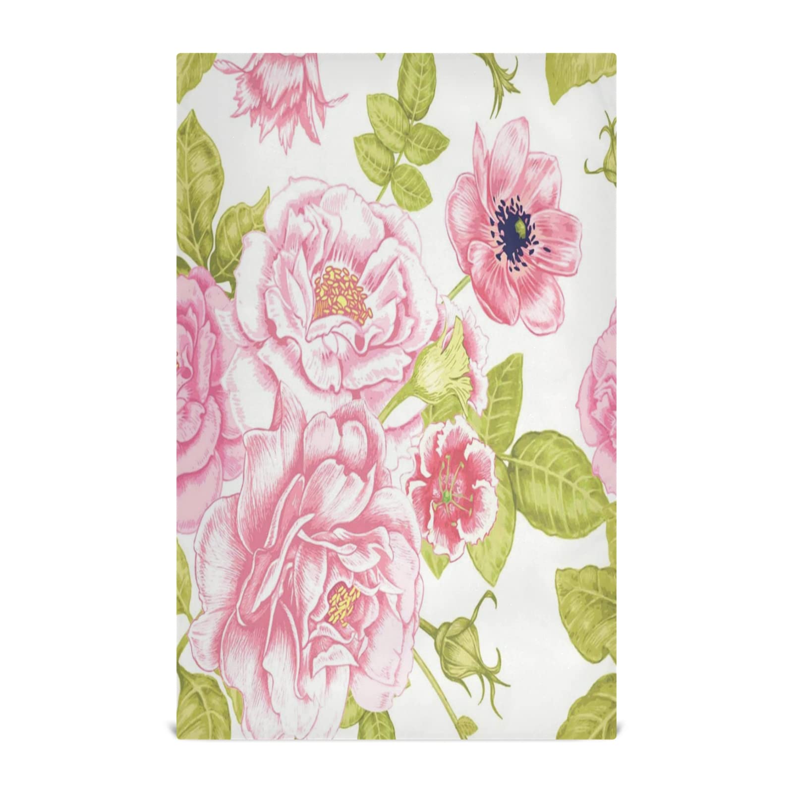 Set di 6 asciugamani da cucina con cuori rosa, divertenti