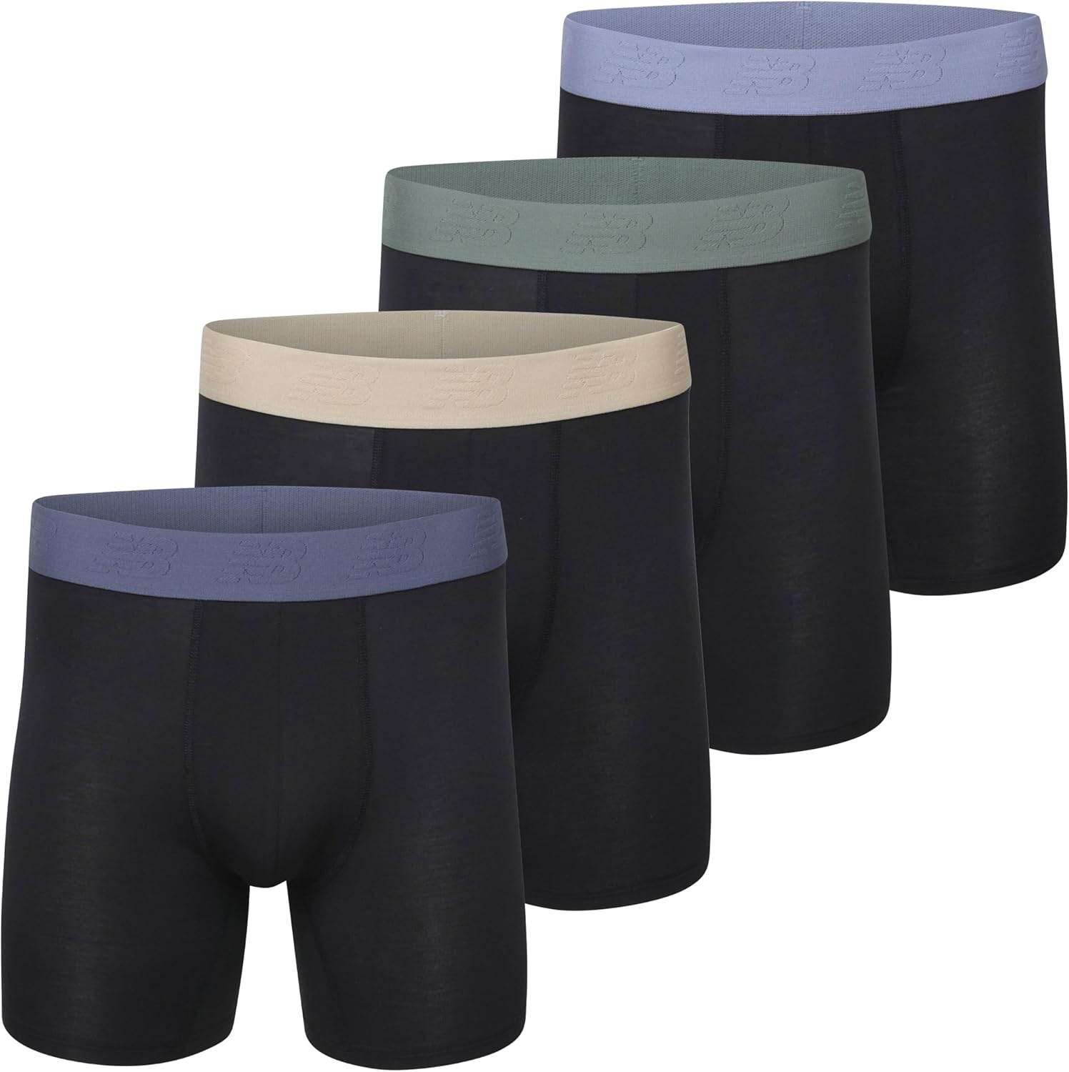 New Balance mens Ultra Smooth Microfiber Lightweight Breathable Performance Boxer Brief Underwear (4 Pack)
