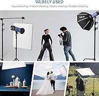 Vista 3 de Selens Bandera reflectora de luz de 18 x 24 pulgadas con marco, cubierta 5 en 1 y difusor dorado y plateado, negro y blanco para iluminación