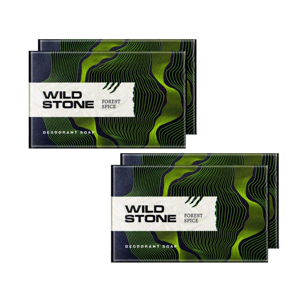 Forest Spice Soap for Men, Pack of 4 (125gm each)