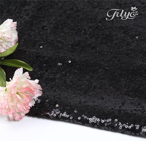 Miniatura 6 de Trlyc Mantel redondo de lentejuelas  Mantel rojo brillante de 72 pulgadas para fiestas, bodas, baby shower