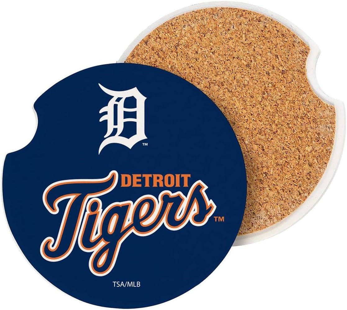 Detroit Tigers Car Coaster Set, 2pc