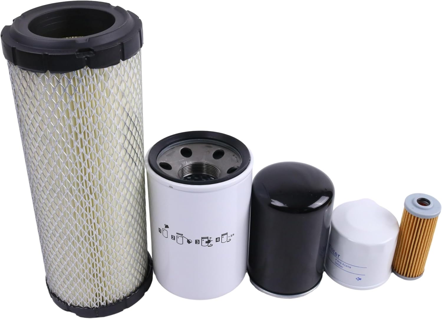 New Oil Fuel Air Filter Kit Compatible with Yanmar Tractors SA221 SA324 SA424 (KIT SA001)