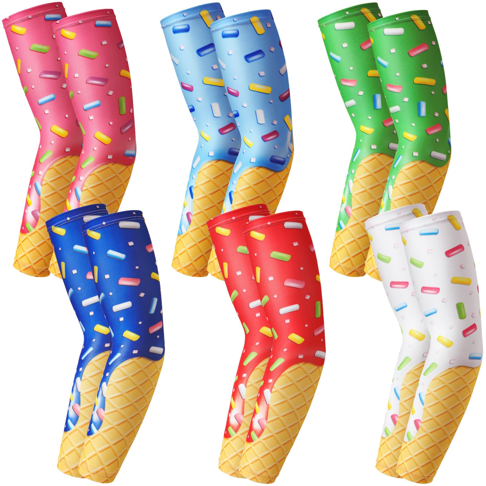 Shyyween 6 Pair Baseball Arm Sleeve