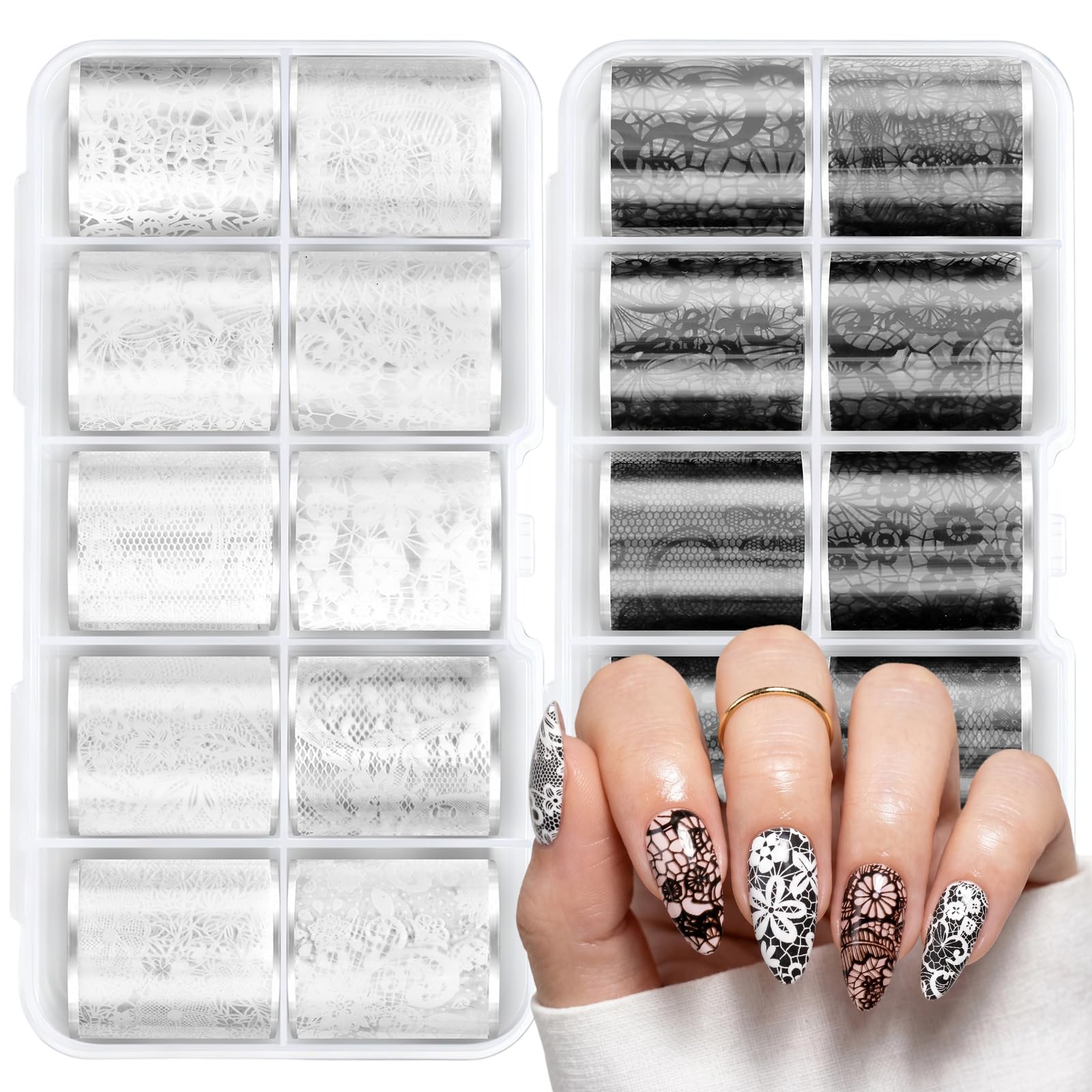 MelodySusie Lace Nail Foil 20 Rolls