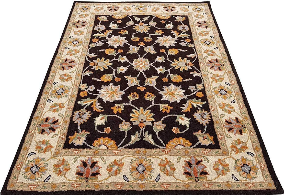 Handmade Tufted Wool Carpet – Premium Thick Embossed Geometric Design Rug for Living Room, Bedroom & Hall (Multi 7, 7 x 7 Feet Square)-image-31