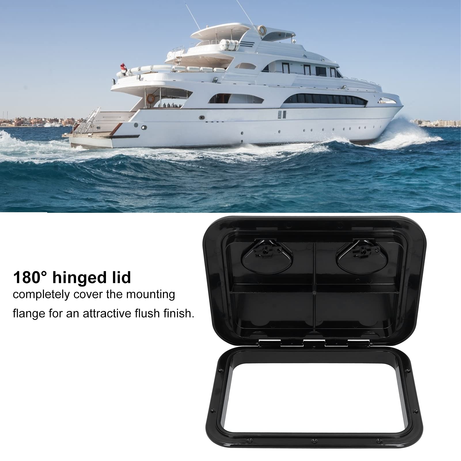 COUVERCLE DE TRAPPE d'accès au pont de bateau marin blanc EUR 60,70