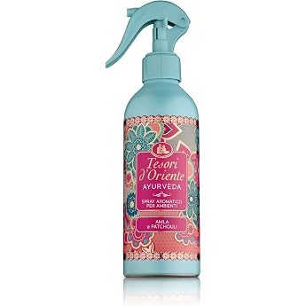 Tesori d'Oriente - Ayurveda Home Fragrance Spray with Notes of Amla and Patchouli Creates a Refined and Cosy Atmosphere with 